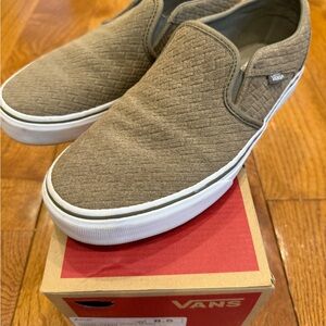 Vans Women's Dusky Green Slip-On Sneakers